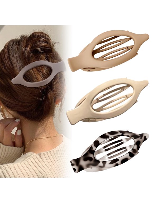 Flat Hair Clips for Women, Flat Claw Clips & Duckbill Hair Clips for Thick or Thin Hair, No-Slip Grip Hair Styling Accessories for Daily Use (Multicolor-A)