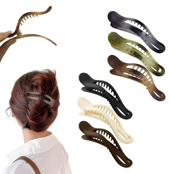Flat Hair Clips for Women, Flat Hair Clips, Flat Claw Clips & Duckbill Hair Clips for Thick or Thin Hair, No-Slip Grip Hair Styling Accessories for Daily Use