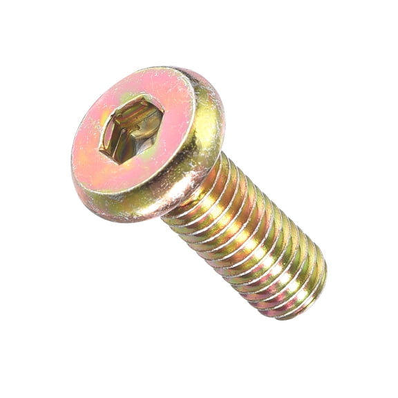 Flat Head Hex Socket Cap Screws Bolts(M6-1x16) 5Pcs, Steel Hex Socket Furniture Bolts Countersunk Screws - for Furniture Woodworking Project, Yellow