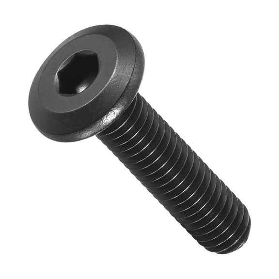 Flat Head Hex Socket Cap Screws Bolts(M6-1x25) 12Pcs, 304 Stainless Steel Hex Socket Furniture Bolts Countersunk Screws - for Furniture Woodworking Project, Black