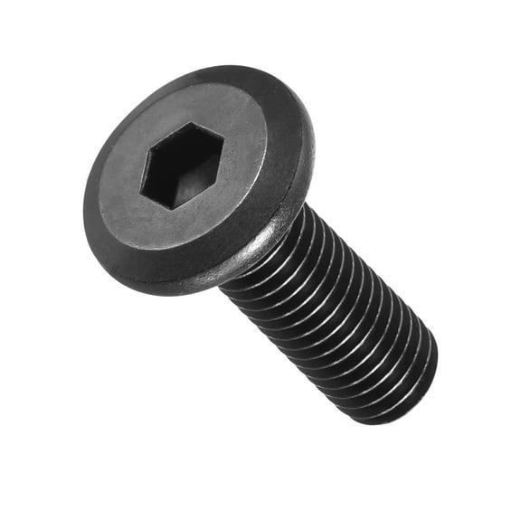 Flat Head Hex Socket Cap Screws Bolts(M8-1.25x25) 20Pcs, Steel Hex Socket Furniture Bolts Countersunk Screws - for Furniture Woodworking Project, Black