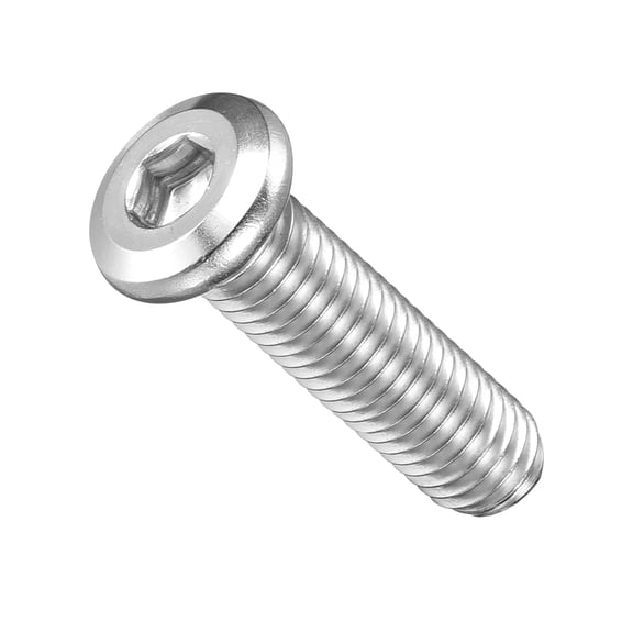 Flat Head Hex Socket Cap Screws Bolts(M8-1.25x30) 15Pcs, 304 Stainless Steel Hex Socket Furniture Bolts Countersunk Screws - for Furniture Woodworking Project, Silver Tone