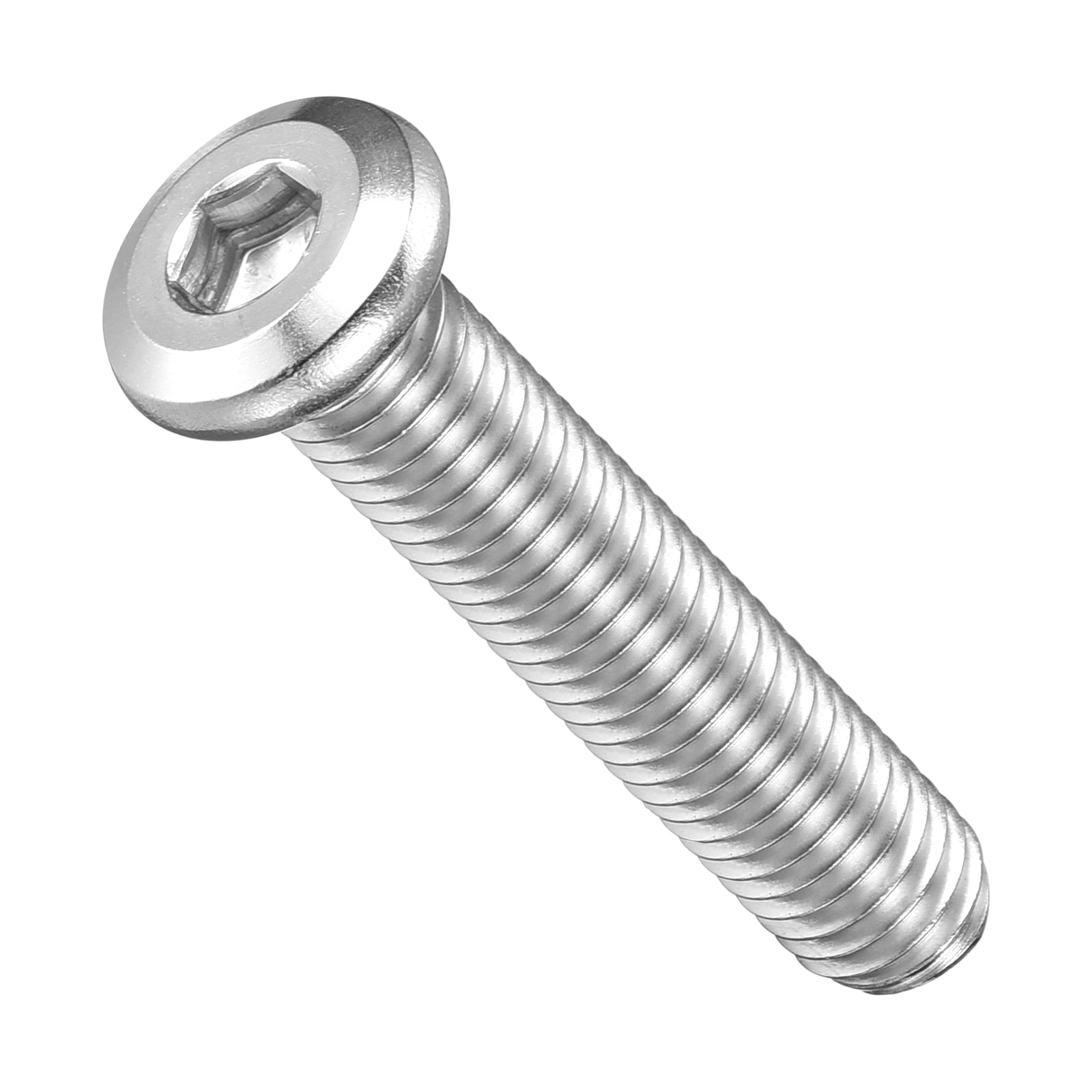 Flat Head Hex Socket Cap Screws Bolts(M8-1.25x40) 20Pcs, Steel Hex Socket Furniture Bolts Countersunk Screws - for Furniture Woodworking Project, Silver Tone