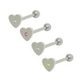 thumbnail image 1 of Flat Head Jeweled Heart Design Tongue Ring, 1 of 5