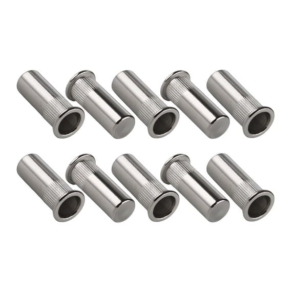 Flat Head Rivet Nuts, 20pcs Waterproof Sealed Nuts 304 Stainless Steel Blind Threaded Inserts Nut Closed End (M6)