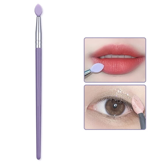 Flat-Head Silicone Lip Brush, A, 1 Pcsilicone Lip Brush Makeup Brushes with Cap Lipstick Applicator Brushes for Lip GLōss Lip Eyeshadow Lip, Easter Mother'S Day Gift Makeup Organizers