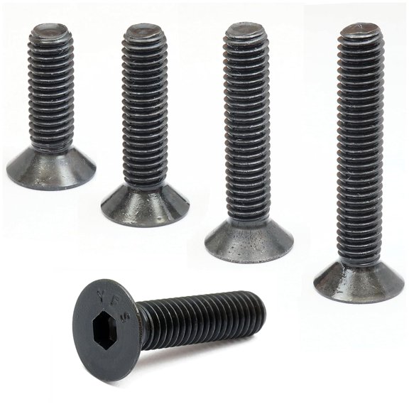Flat Head Socket Screws Countersunk, Alloy Steel w/Thermal Black Oxide, Inch/SAE FINE Thread, Hex (Allen) Key Drive - (50, 0.875 in. (7/8"))