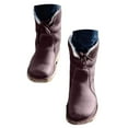 Flat Heeled Round Toe Casual Boots For Autumn And Winter Season With