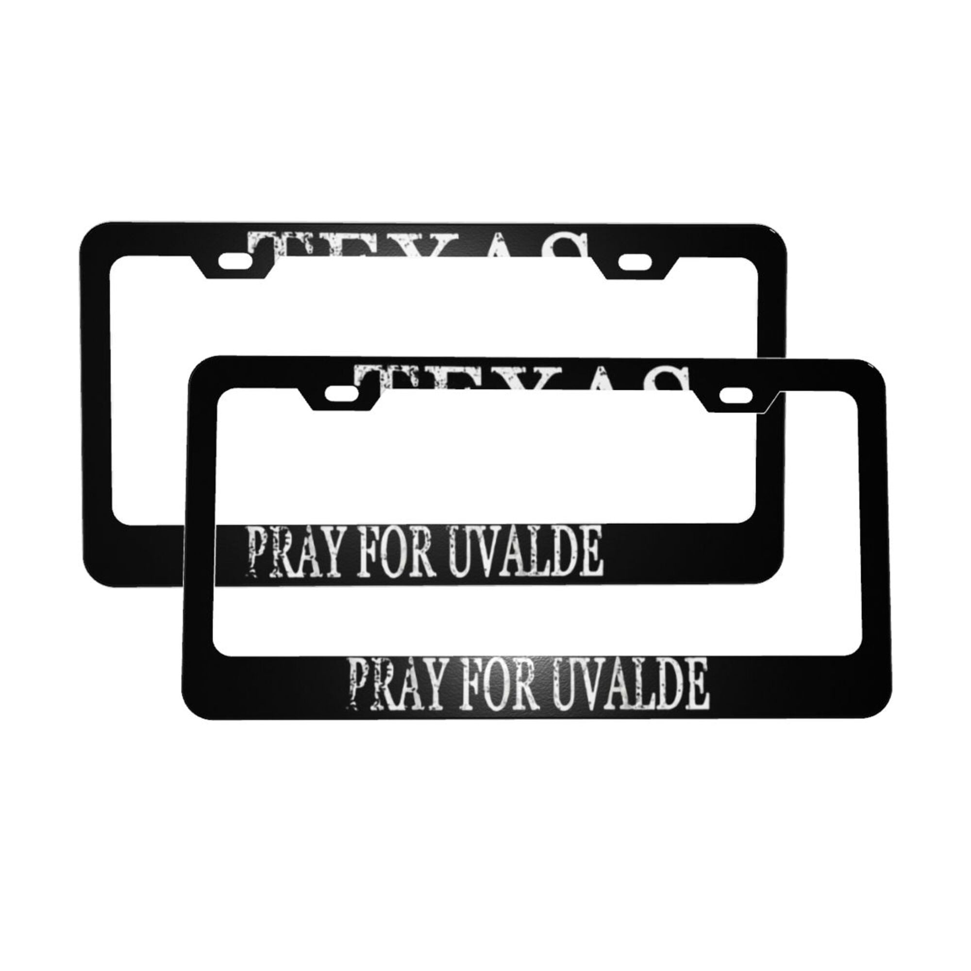 Flat Hole License Plate Frames Funny Cute For Coirtbom Pray For Texas