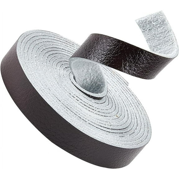 Flat Imitation Leather Cord Black 13x2mm 2.52 Yards(2.3m)/Roll