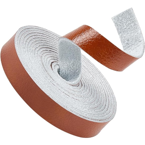 Flat Imitation Leather Cord Saddle Brown 13x2mm about 2.52 Yards(2.3m)/Roll