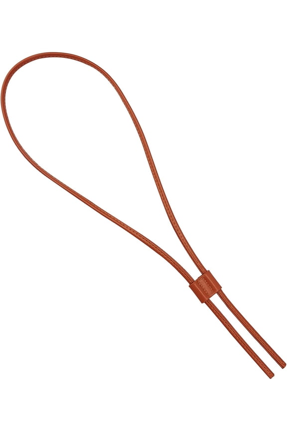 Flat Imitation Leather Drawstring Cords with String Slide for Women's Backpack Camel 1225x7.5x4mm