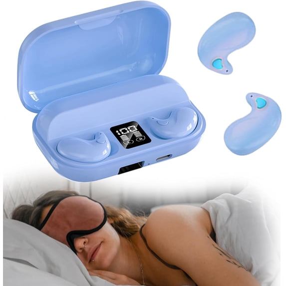 Flat Invisible Sleep Wireless Earphone IPX5 Waterproof Thin Invisible Sleep Earbuds for Side Sleepers Sleep Ear Buds Smallest Tiny Small Mini Discreet Earbud for Sleeping Invisible Headphones