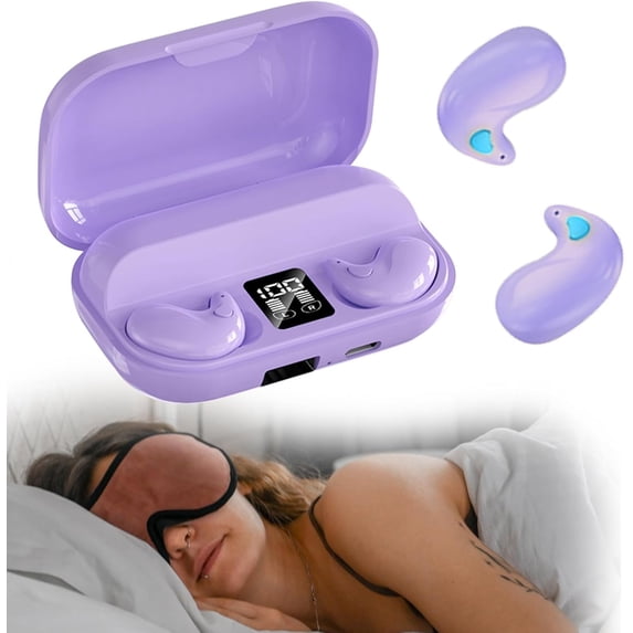 Flat Invisible Sleep Wireless Earphone IPX5 Waterproof Thin Invisible Sleep Earbuds for Side Sleepers Sleep Ear Buds Smallest Tiny Small Mini Discreet Earbud for Sleeping Invisible Headphones