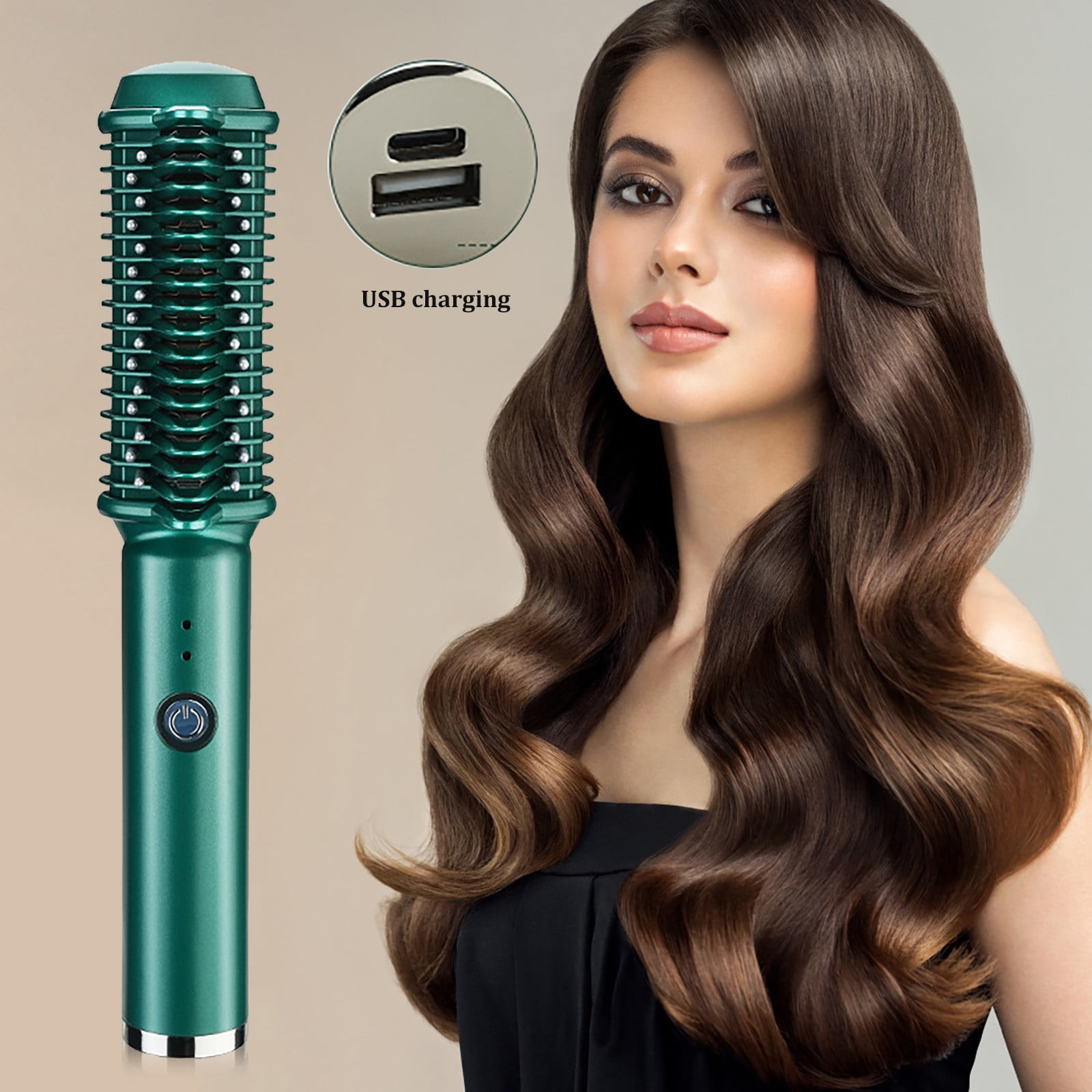 Flat Iron Curling Iron in One, Purpose and Hairdressing Comb Electric