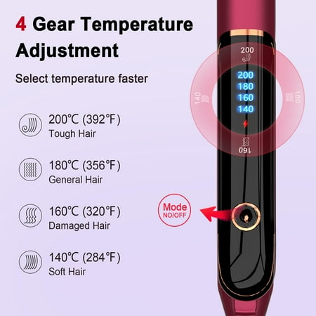 Flat Iron Hair Straightener and Curler 2 in 1 Plancha de Cabello 10s Fast Heat Up Flat Iron with Clear LCD Display Professional Ceramic Coating for Shinier & Smoother Hair