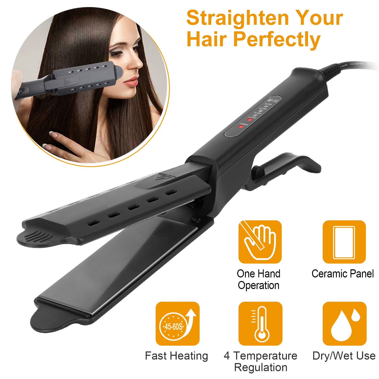 Flat Iron for Hair, iMounTEK Hair Straightener with 4 Temperature