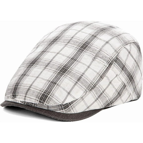 Flat Ivy Gatsby Newsboy Driving Cap - Adjustable Irish Cabbie Ivy Driving Hunting Cap for Men & Women.