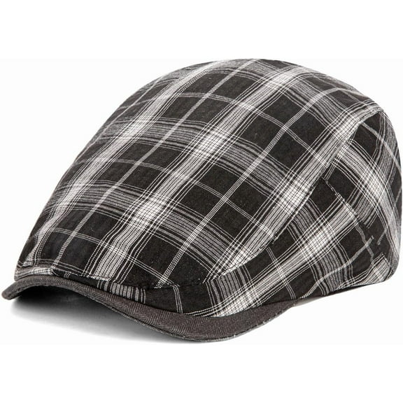 Flat Ivy Gatsby Newsboy Driving Cap - Adjustable Irish Cabbie Ivy Driving Hunting Cap for Men & Women.