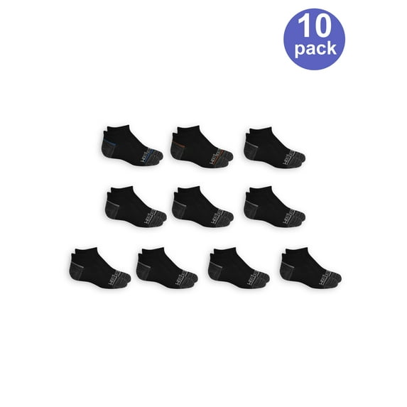 Flat Knit No Show Socks, 10 Pairs (Little Boys & Big Boys)