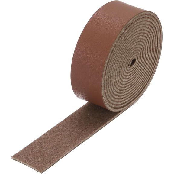 Flat Leather Strip,1 Inch Wide 79 Long Cord PU Faux Strips Strap,[for DIY Craft Making Sewing Belts Wallets Bag Jewelry Projects ]-Dark Brown