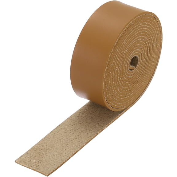 Flat Leather Strip,1 Inch Wide 79 Long Cord PVC Faux Strips Strap,[for DIY Craft Making Sewing Belts Wallets Bag Jewelry Projects ]-Light Brown