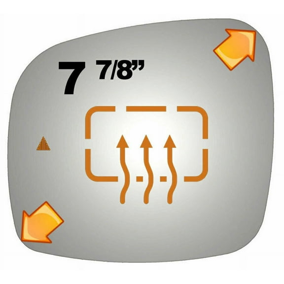 Flat Left & Right Replacement Heated Glass w/Blind Spot for 11-15 Town & Country Burco 4425HB W/O Baking Plate