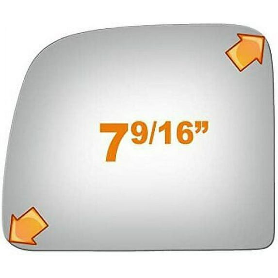 Flat Manual Driver Side Replacement Mirror Glass for 1993-2005 Ford Ranger W/O Baking Plate