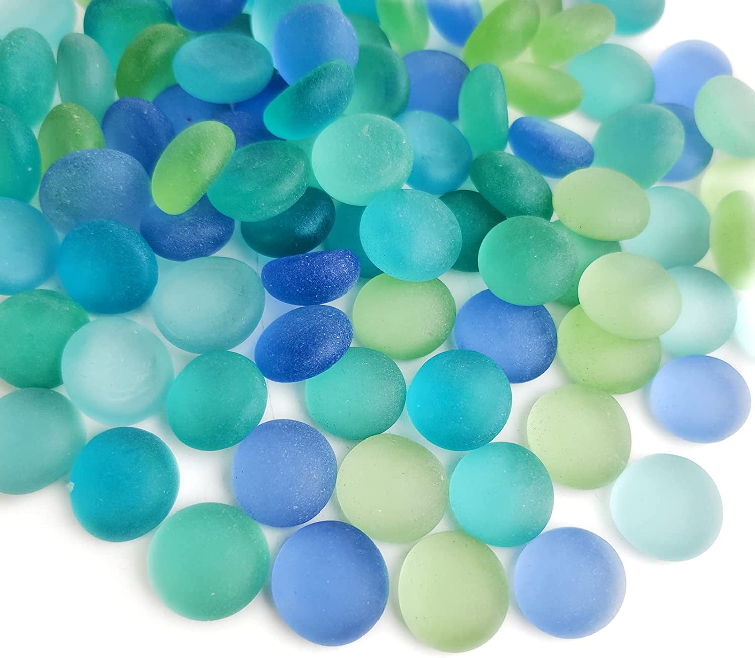 WGV Flat Marbles, Pebbles, Glass Gems for Vase Fillers, Wedding,  Decoration, Crystal Rocks, Blue (20 Pounds, Approx 2000 pcs)