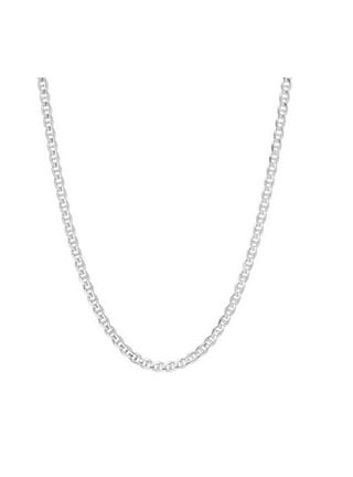Saris and Things 925 Sterling Silver 6.6mm Curb Chain 22 Inch