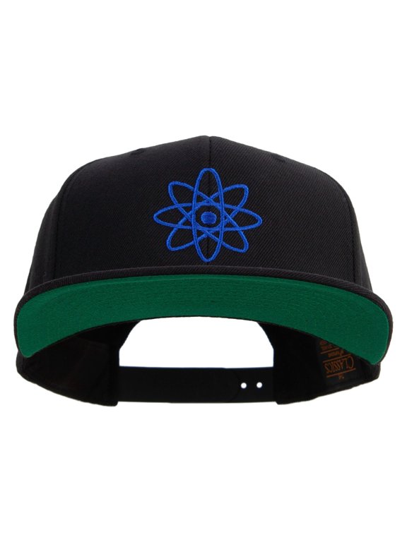 Flat Medical Embroidered Wool Blend Prostyle Snapback - Black OSFM