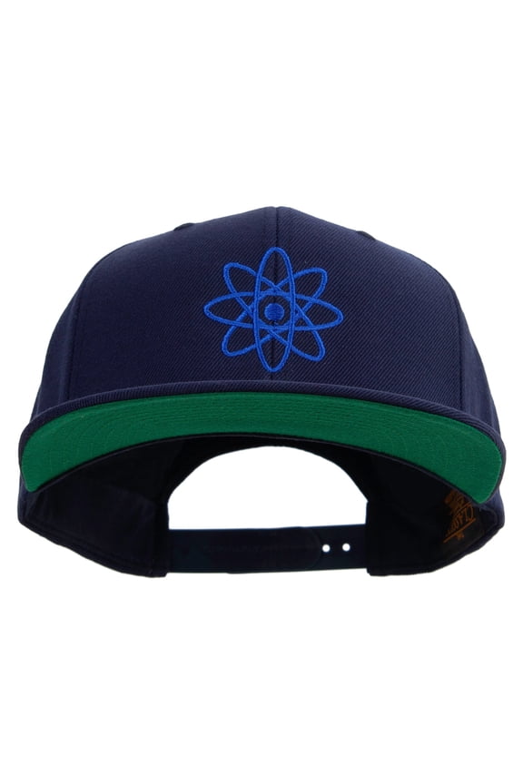 Flat Medical Embroidered Wool Blend Prostyle Snapback - Navy OSFM