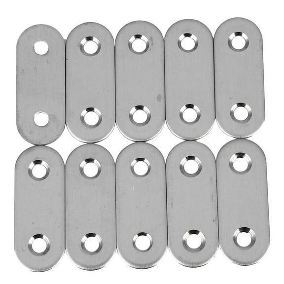 Flat Mending Plates Repair Fixing Joining Brackets 40X15mm 20Pcs,20pcs x Flat Fixing Plate;(screws not included),Silver