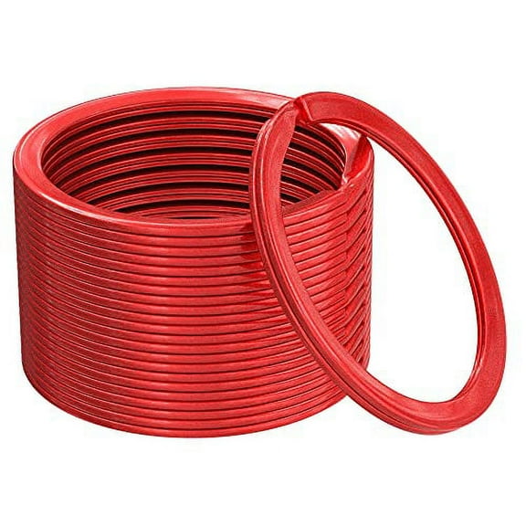 Flat Metal Key Rings Split Round Bulk-Heavy Duty Stainless Steel KeyChain Multipurpose for Car, Home, Office, Lanyards Nickel-Plated Holder Round Nickel Plated