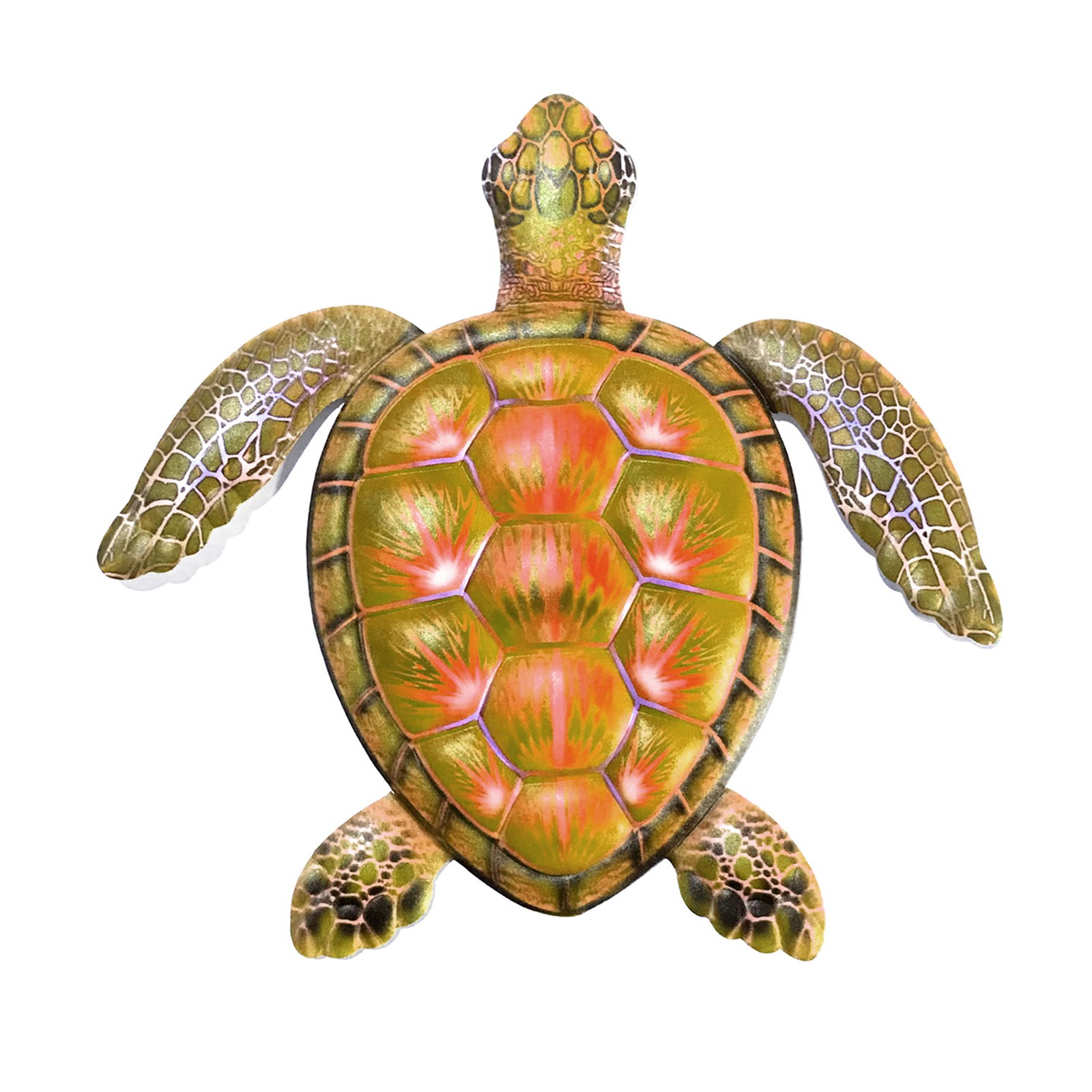 Flat Metal Turtle Wall Hanging Home Decor Craft For Gardens Living