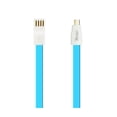 thumbnail image 1 of Flat Micro Usb Gold Plated Data Cable 3.9ft With Cable Tie In Blue, 1 of 3