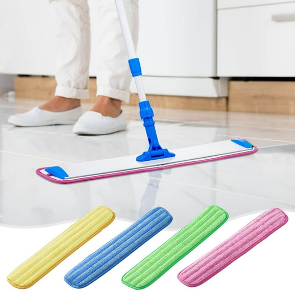 Flat Mop Cloth Replacement, Microfiber Mop Head Refill Pad, Highly Absorbent Cleaning Rag for Hardwood Tile Floor Surface, Durable Washable Mop Accessories, Yellow Color, 1 Piece Part