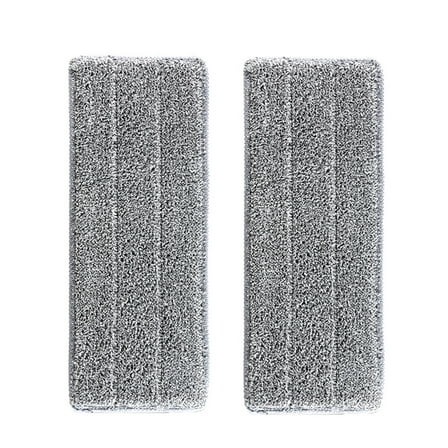 Flat Mop Head Refill, 2 Pcs Flat Mop Pads, Flat Mop Replacement Heads, Microfiber Mop Pad, Refill, Head, Mop Pads Washable Microfiber Squeeze Cleaning Mop Heads Replacement, Gray