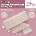 thumbnail image 1 of Flat Mop, Microfiber Mops for Floor & Wall Cleaning, 60" Long Handle with Flexible 13" Flat  - Pink, 1 of 8