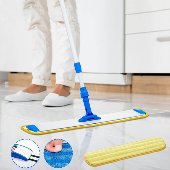 Flat Mop Microfiber Wet and Dry Mop Fittings, Washable Replacement Pad for Superior Cleaning, Eco-Friendly, and Efficient Floor Maintenance