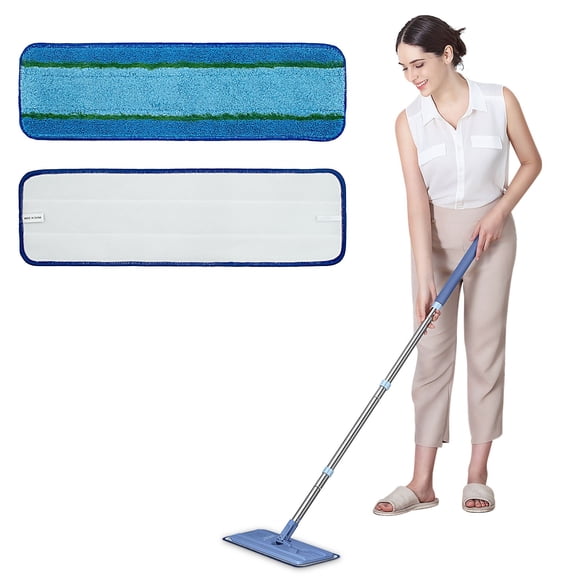 Flat Mop Refill, Microfiber Mop Pad Washable and Reusable, Dry Wet Mop Replacement Head for Standard Mop, Eco-Friendly Cleaning for Home Kitchen Floor