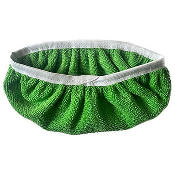Flat Mop Replacement Cover | Wet and Dry Fleece Pads | Green Towels | 45.3x11.5cm Medium Size | For Tile, Wood & Linoleum Floors | Reusable & Easy Clean