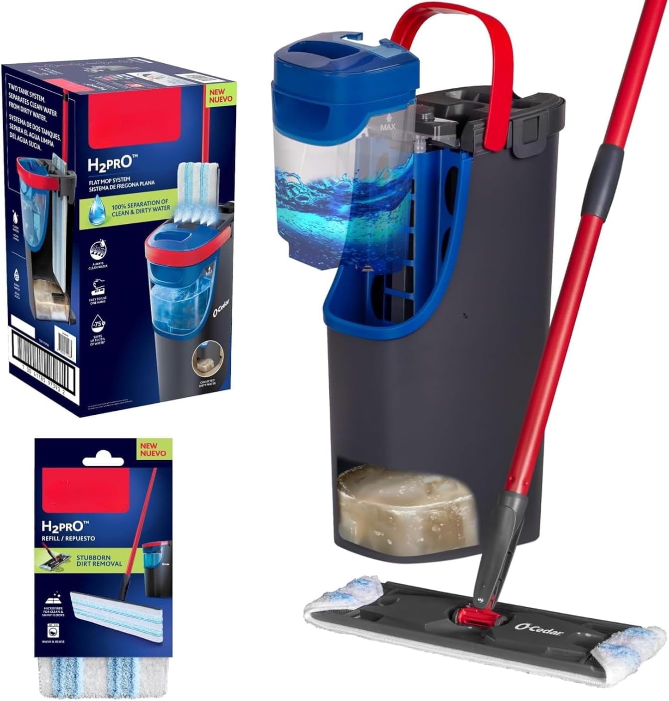 Flat Mop System | Quick Cleaning Tool | Clean with Clean Water |