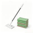 thumbnail image 1 of Flat Mop with 5 Reusable Washable Pads, 360° Rotating Head, Stainless Steel Long Handle for Wet and Dry Floor Cleaning, 1 of 7