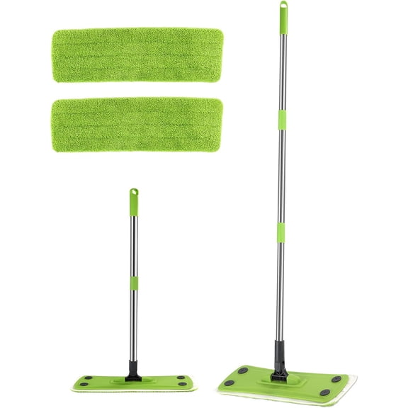 Flat Mops for Floor Cleaning with Long Handle, Small Dry Mops, Home Floor Cleaning Mop Tool for Wood/Tile/Laminate/Marble