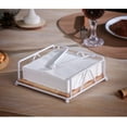 thumbnail image 1 of Flat Napkin Holder, Tissue Rack Stand for Kitchen Dining Table, Metal Napkin Dispenser with Weighted Arm, Square Tissue Holder for Farmhouse Kitchen Countertops Tables Tissue Storage Basket, 1 of 9