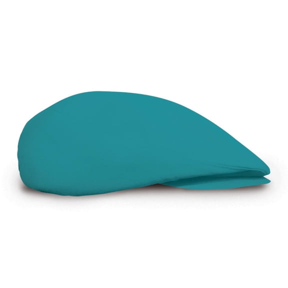 Flat Newsboy Traditional Golf Cap: 'Par 3' - Womens - Solid - Teal - Microfiber