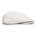 thumbnail image 1 of Flat Newsboy Traditional Golf Cap: 'Par 3' - Youth - Solid - White - Microfiber, 1 of 4