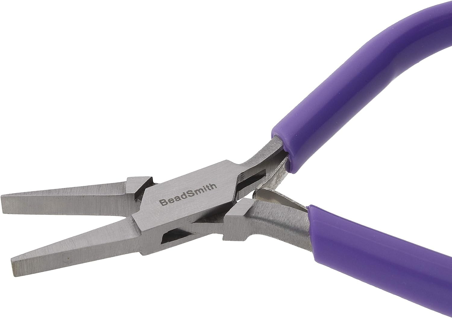 Flat Nose – 4.5 inches (114mm) – Purple Vinyl Grip Handle with Double Leaf Springs – Jewelry Making Tool for Creating Bracelets, Earrings and Necklaces