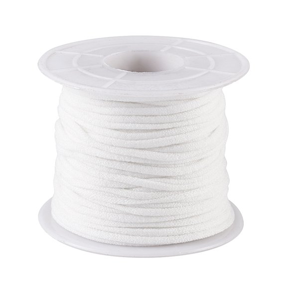 Flat Nylon Elastic Band for Mouth Cover Ear Loop Mouth Cover Elastic Cord DIY Disposable Mouth Cover Material with Spool White 2.5~3mm